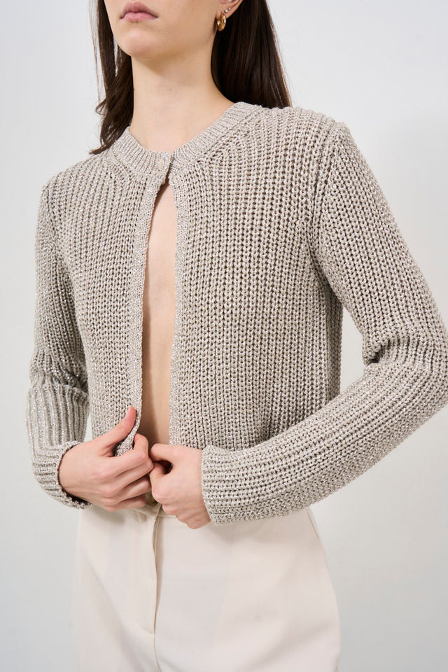 Women's cardigan with single button