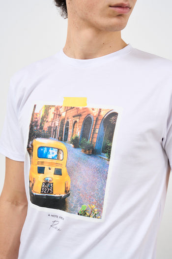 Men's T-shirt with short sleeve illustration - 3