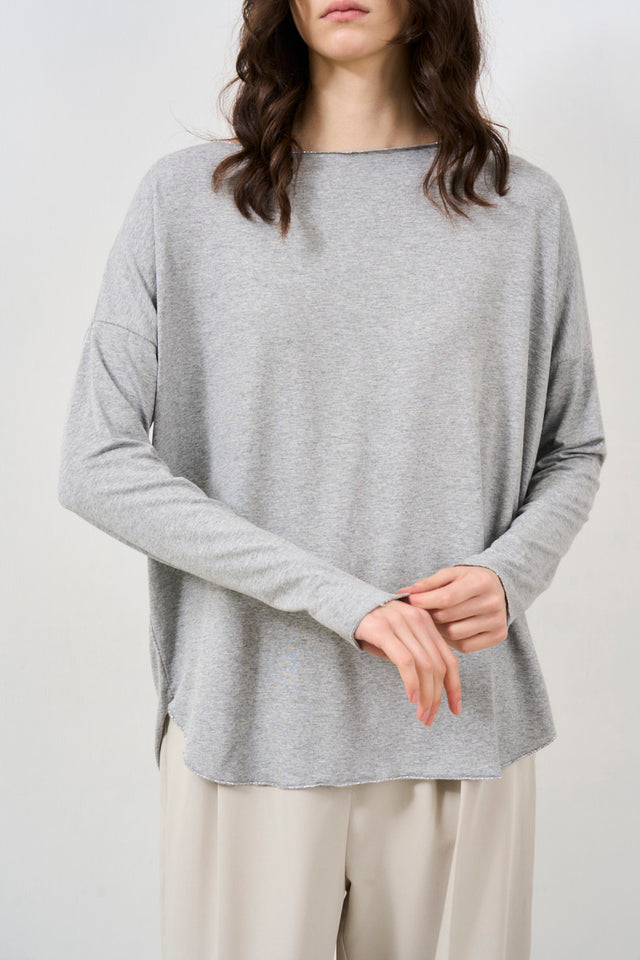 Oversized women's sweater with lurex detail