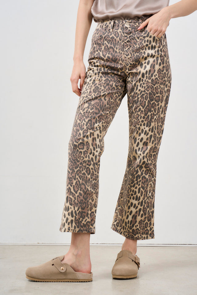 Women's trousers with animal print