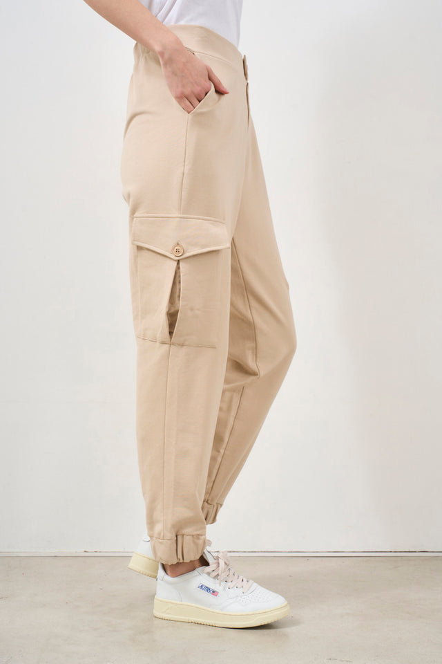 Women's beige cargo trousers