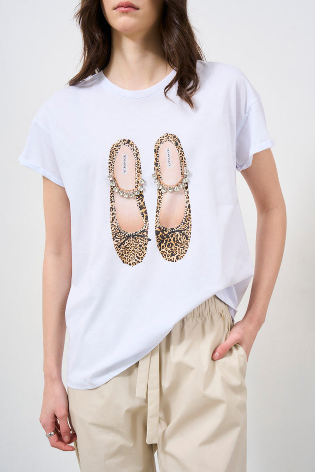 T-shirt TENSIONE IN con stampa leopardata