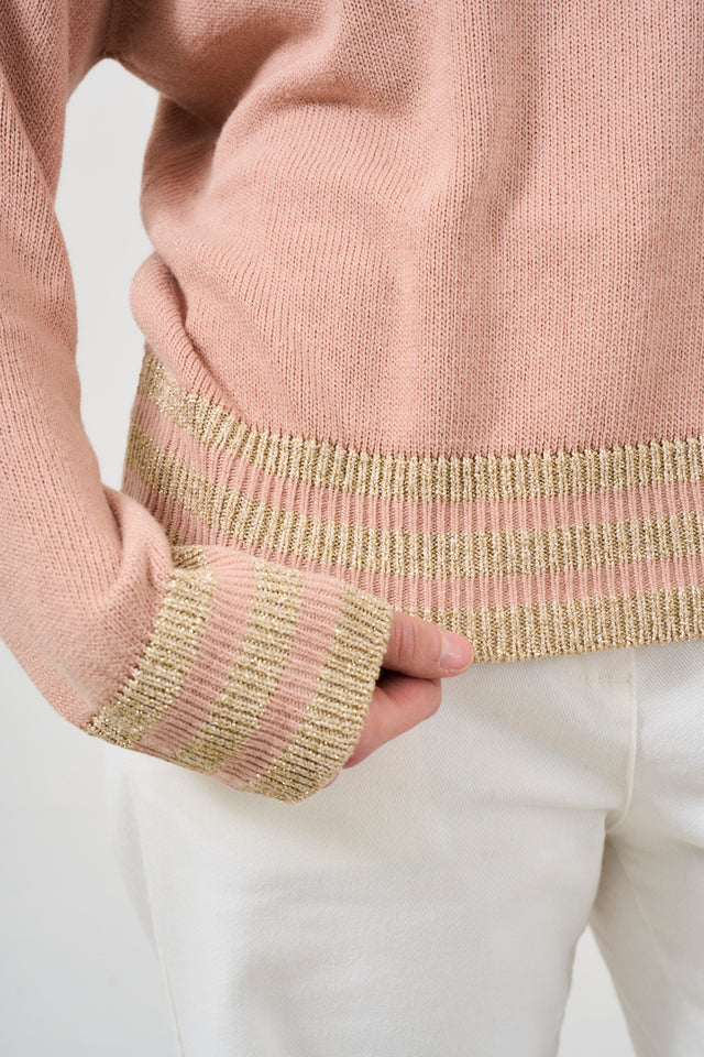 VICOLO Women's striped pullover