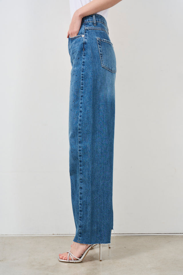 VICOLO Women's jeans with rhinestones