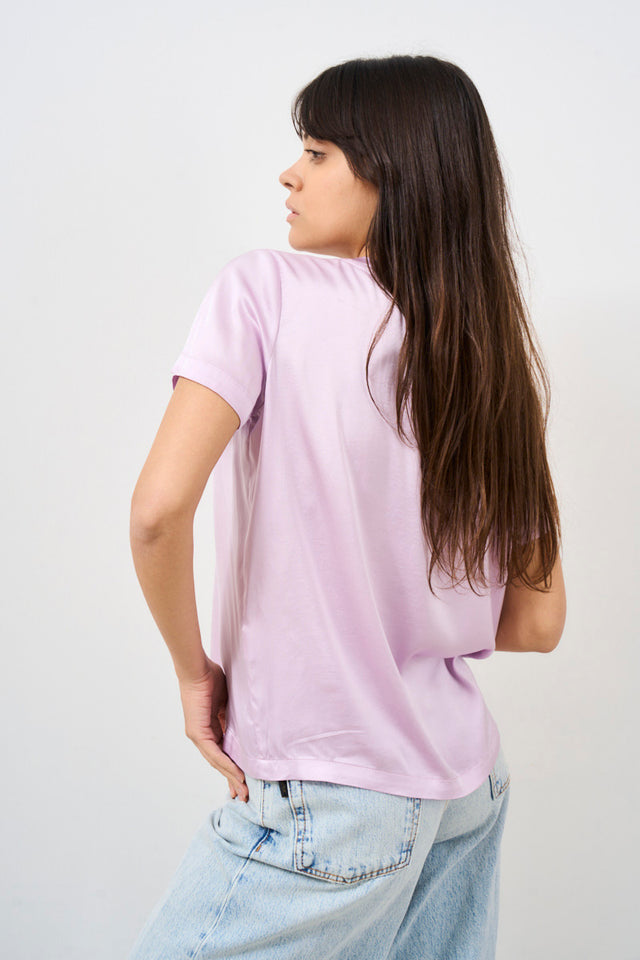 Women's satin effect t-shirt