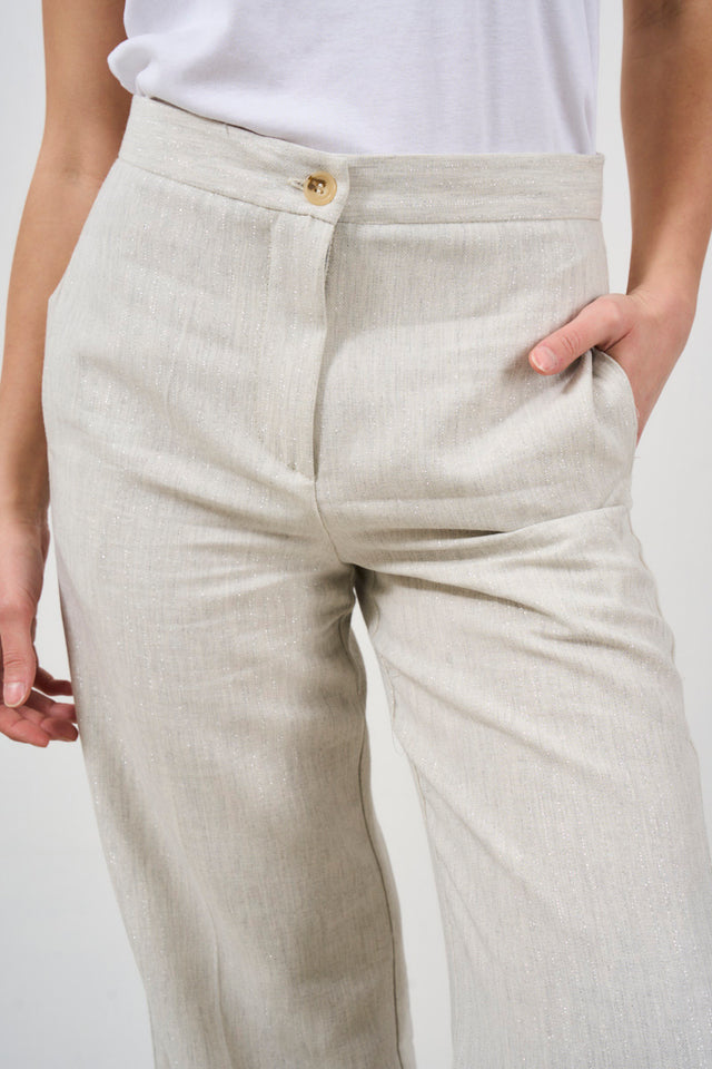 Women's lurex trousers