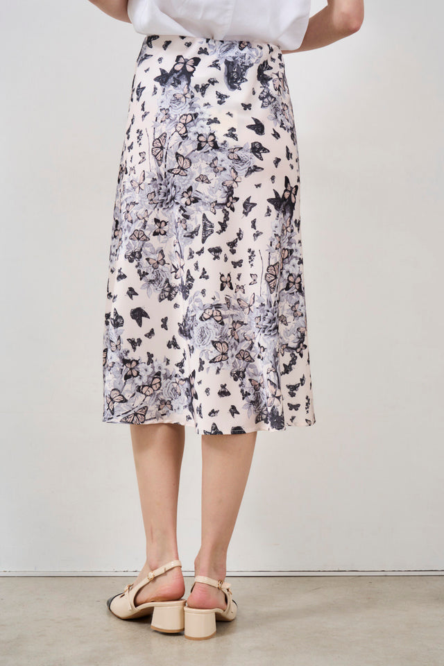 Women's skirt with butterfly print