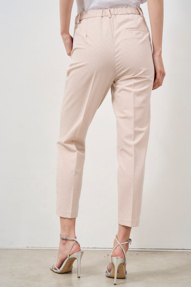 Ivory colored cigarette trousers