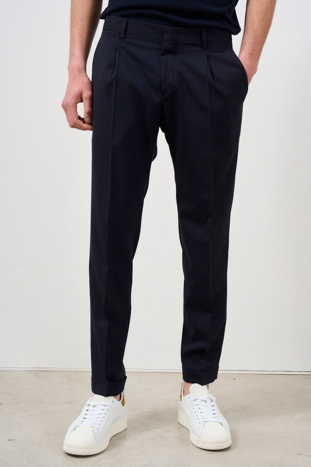 Men's trousers with black pleats
