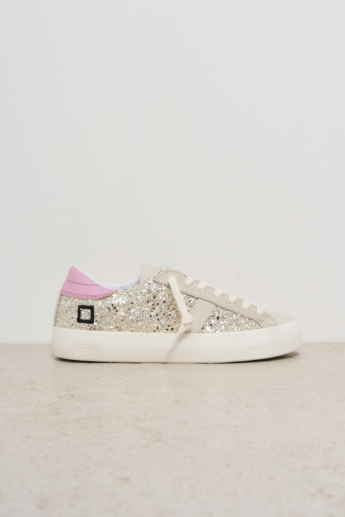 Sneakers donna oro e rosa