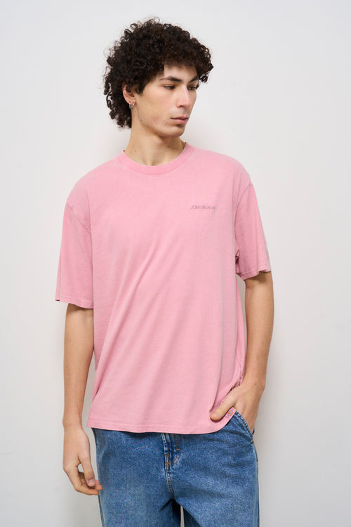 T-shirt uomo girocollo rosa - 2