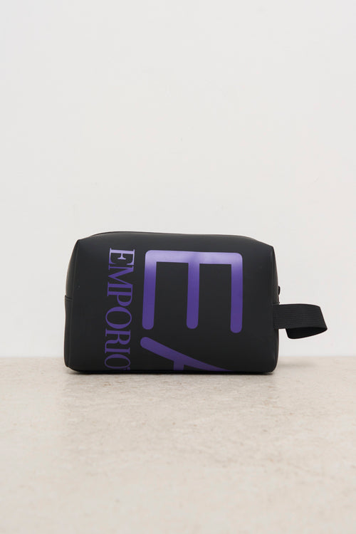 Pochette uomo nera e viola