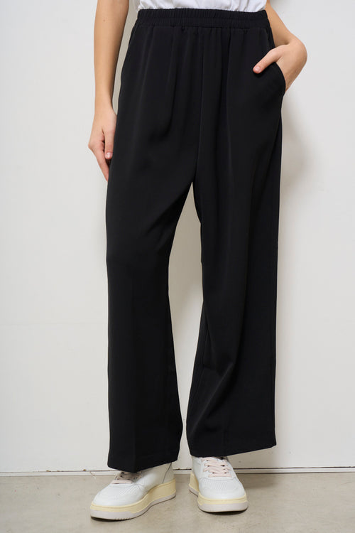 Pantalone donna nero a palazzo