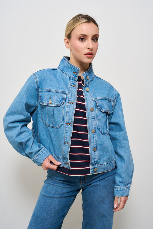 Giubbotto donna in denim