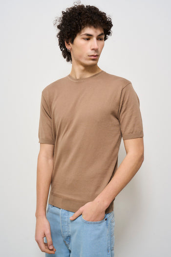 T-shirt uomo in maglia tortora - 4