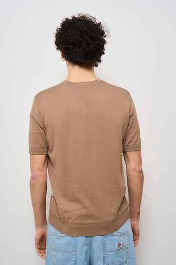 T-shirt uomo in maglia tortora - 5