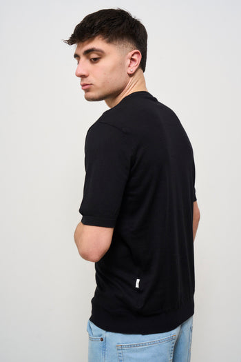 T-shirt uomo in maglia nera - 3