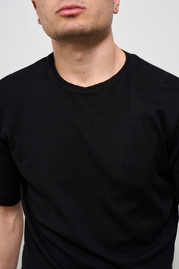 T-shirt uomo in maglia nera - 4