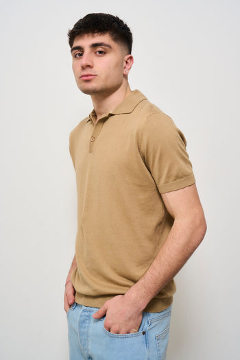 Polo uomo beige - 3