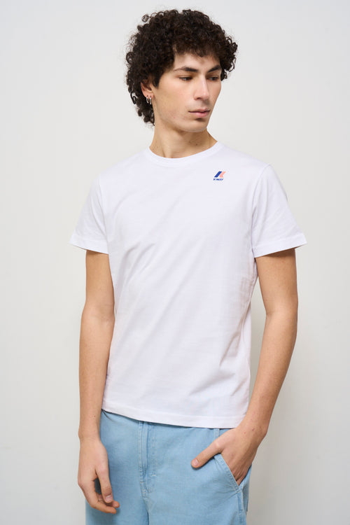 T-shirt uomo girocollo bianca con logo