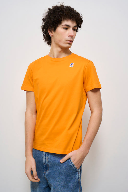 T-shirt uomo arancione con logo - 2