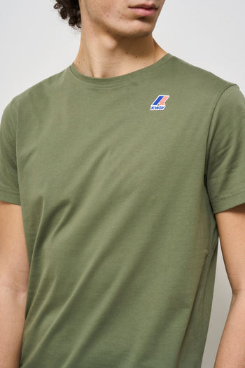 T-shirt uomo girocollo verde con logo - 3