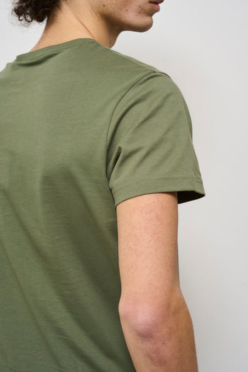 T-shirt uomo girocollo verde con logo - 7