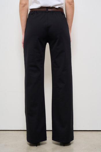 Pantalone donna nero con cintura - 3