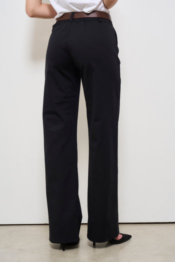 Pantalone donna nero con cintura - 4