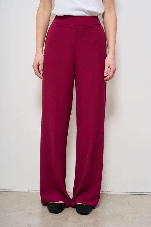 Pantalone donna a palazzo bordeaux