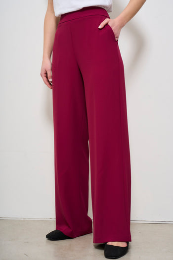 Pantalone donna a palazzo bordeaux - 3