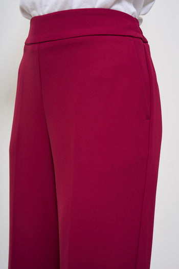 Pantalone donna a palazzo bordeaux - 4