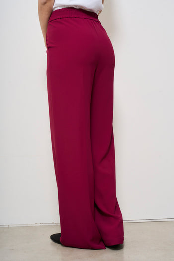 Pantalone donna a palazzo bordeaux - 6