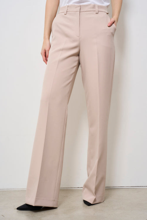 Pantaloni donna rosa cipria eleganti