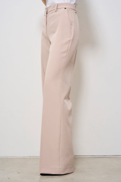 Pantaloni donna rosa cipria eleganti - 2