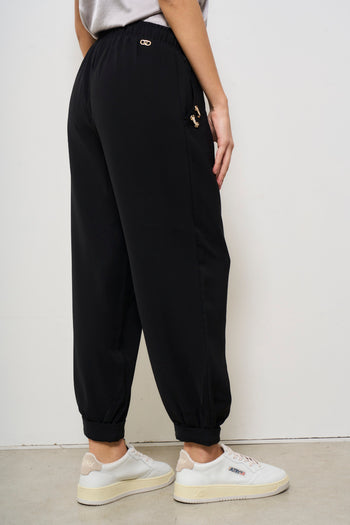 Pantalone donna tuta nero - 5