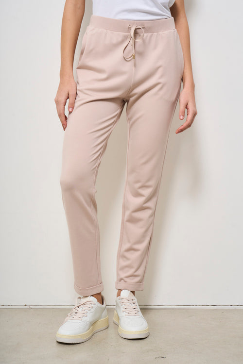 Pantalone donna rosa cipria