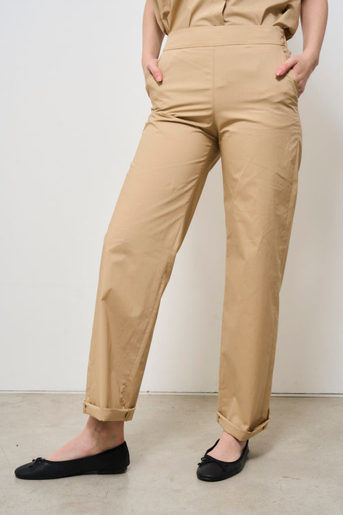 Pantalone donna beige dritto - 2