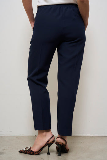 Pantalone donna a sigaretta blu - 4