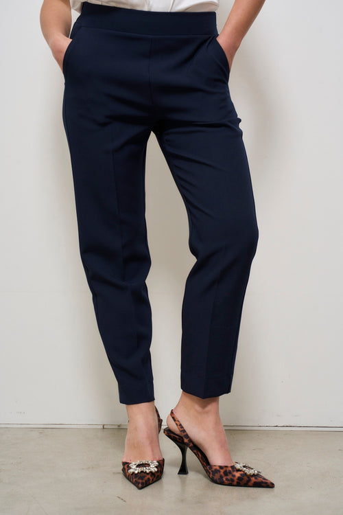 Pantalone donna a sigaretta blu