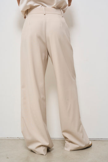 Pantalone donna sabbia wide-leg - 3