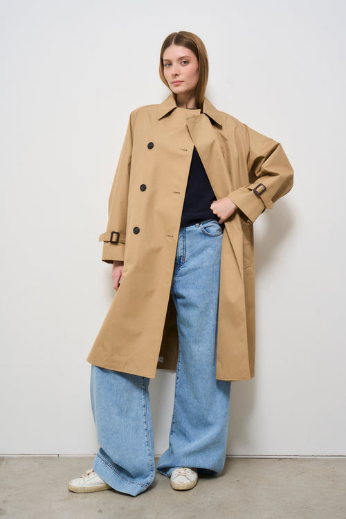 Trench donna cammello