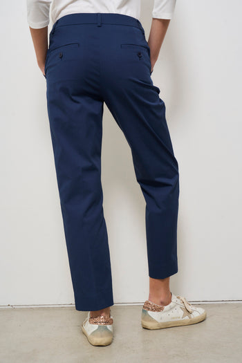 Pantalone donna blu notte a sigaretta - 4