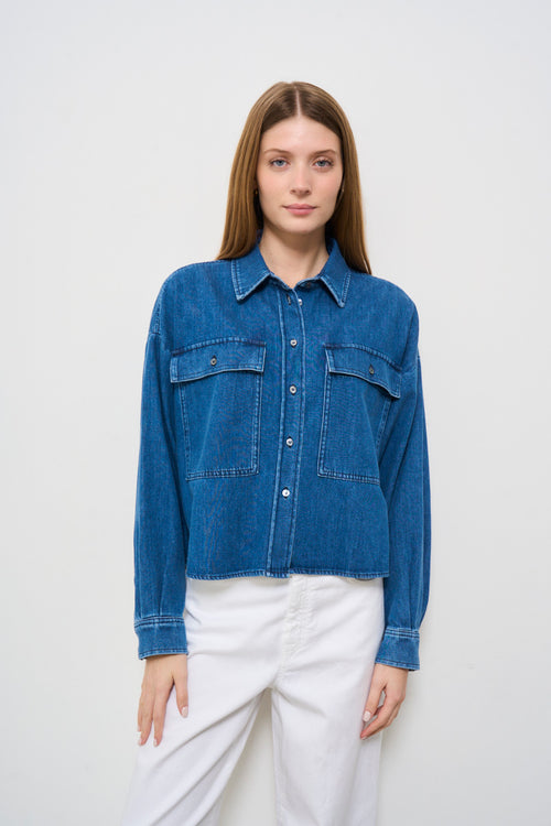 Camicia donna in denim scuro Zemira