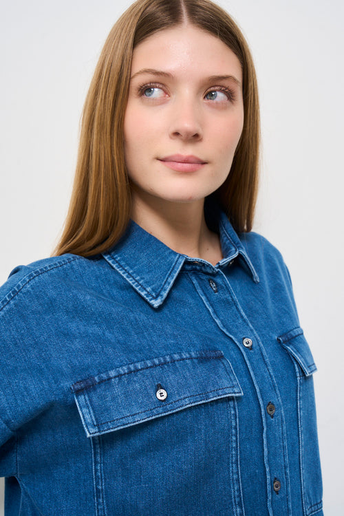 Camicia donna in denim scuro Zemira - 2