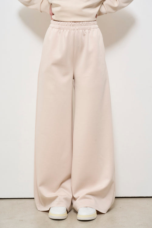 Pantalone donna beige palazzo