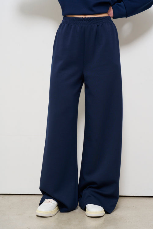 Pantalone donna blu palazzo