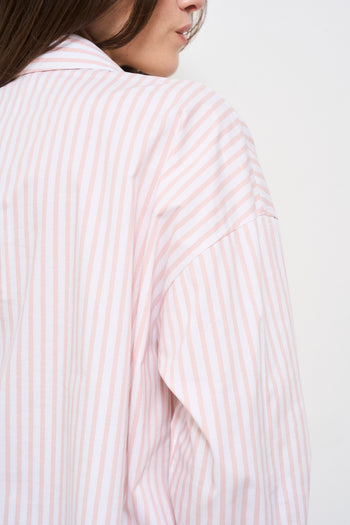 Camicia donna rosa a righe - 5