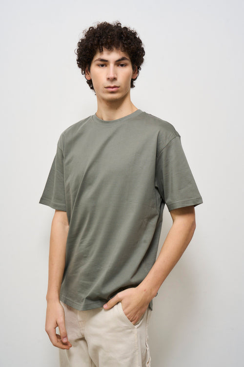 T-shirt uomo girocollo verde salvia