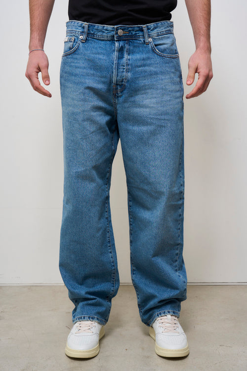 Jeans uomo regular fit in denim medio